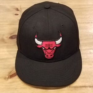 Chicago Bulls Hat New Era Snapback 9Fifty Black NBA Basketball One Size